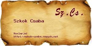Szkok Csaba névjegykártya